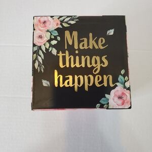 Floral Decorative Cube with Inspirational Messages
